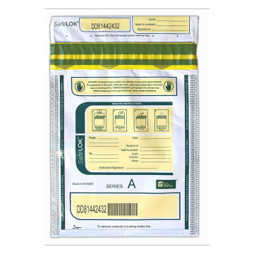 Image of item: 9W x 12H, Safelok Bank Deposit Bags - White - 500/CTN